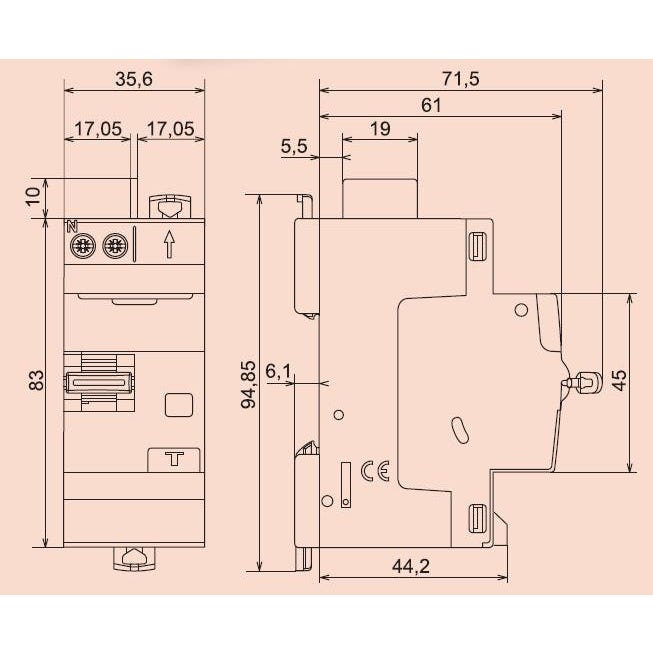 Interrupteur différentiel bipolaire DX³ Type AC vis/vis 40A 30 mA Legrand 1