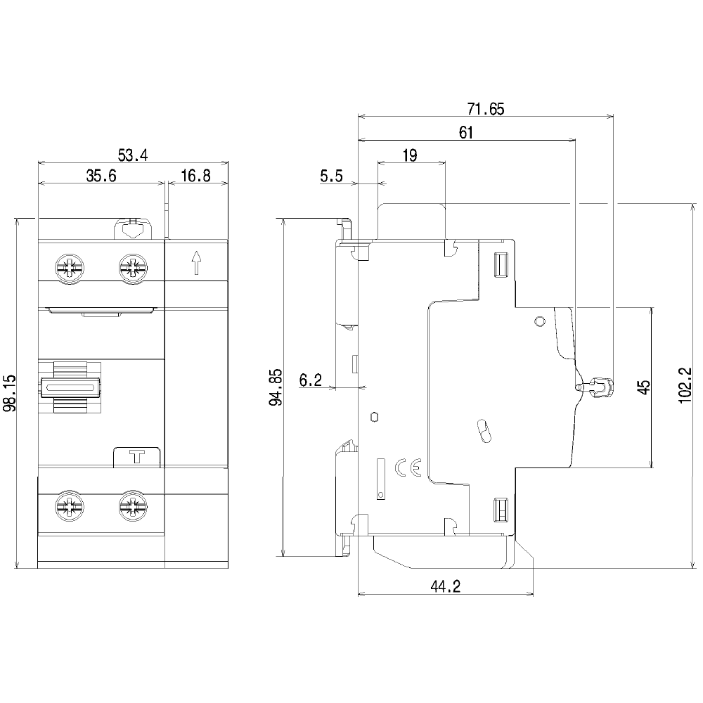 Interrupteur différentiel - 63A - 30mA - Type A - 230V - Vis/auto 1