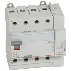 interrupteur différentiel legrand dx3 40a 300ma 4 poles type ac - vis / auto 0