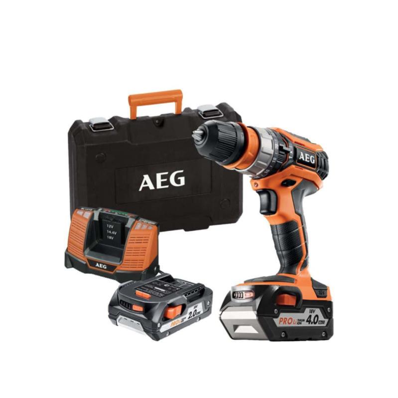 Perceuse percussion AEG 18V - 1 batterie 2.0Ah - 1 batterie 4.0Ah - 1 chargeur BSB18C2XLI-X02C