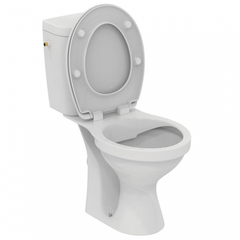 Ideal Standard Asolo Pack WC à poser sans bride, Abattant frein de chute, Blanc (R001101)