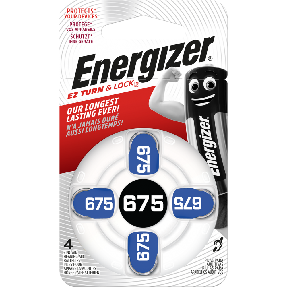 Lot de 4 piles auditive zinc, 1.4 V, ENERGIZER