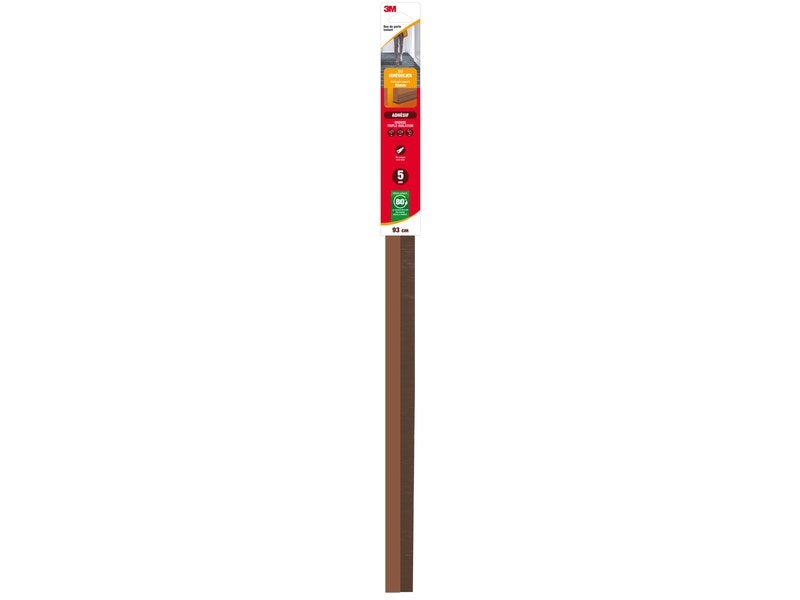 Bas De Porte Adhésif Sol Irregulier Classique, L.93 Cm Marron