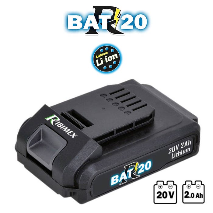 Batterie 20 volt, 2 Amp pour gamme "R-BAT20" 3