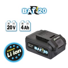 Batterie 20 volt, 4 Amp pour gamme "R-BAT20" 1