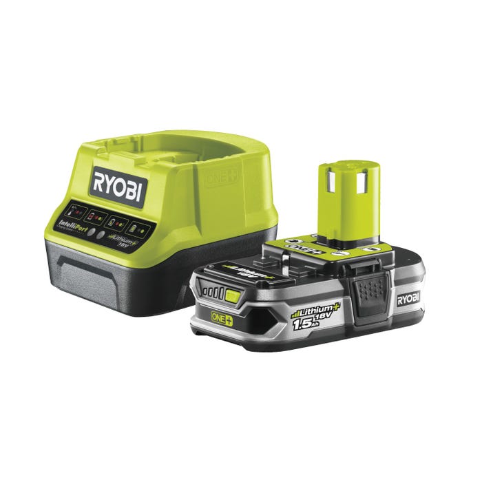 Batterie RYOBI 18V Lithium-ion One+ 1,5 Ah - 1 chargeur rapide RC18120-115G 1