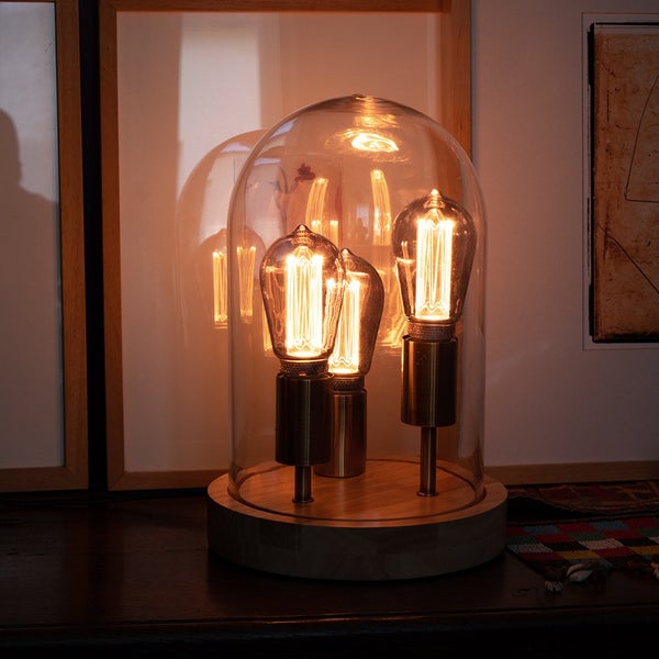 Ampoule LED déco Hologramme Edison au verre fumé, culot E27, 4W cons., 100 lumens, lumière blanc chaud 1