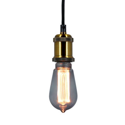 Ampoule LED déco Hologramme Edison au verre fumé, culot E27, 4W cons., 100 lumens, lumière blanc chaud 4