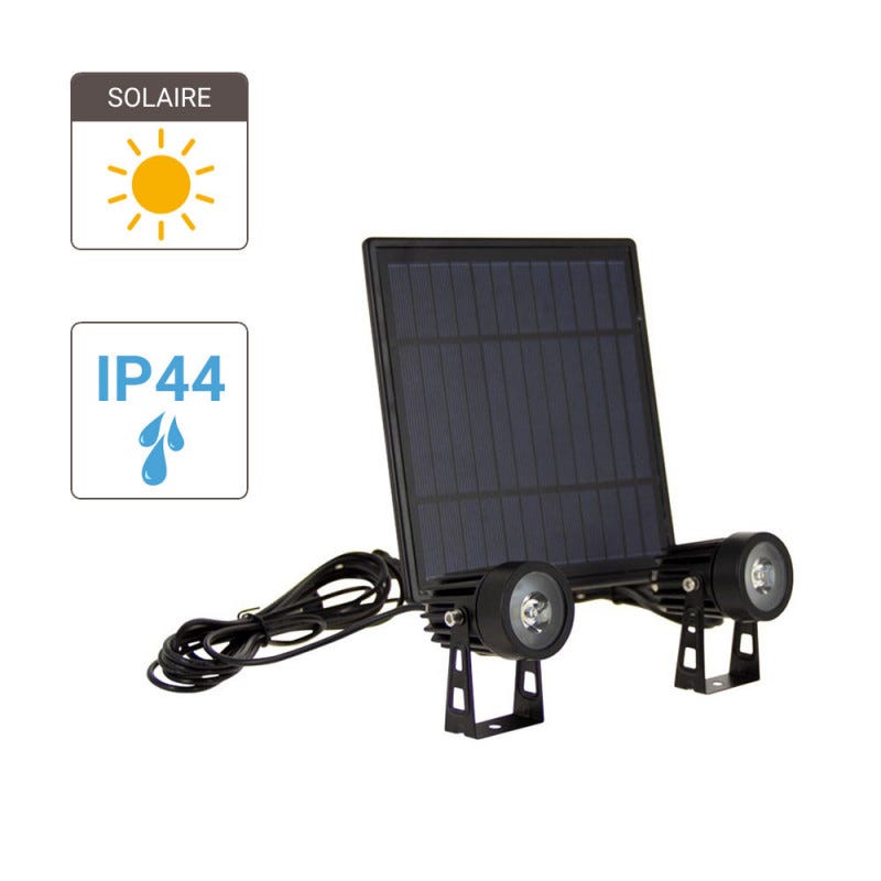 Xanlite - Spot LED extérieur solaire, piquet, double tête, 450 Lumens, IP44 - PACK2PSO350 3