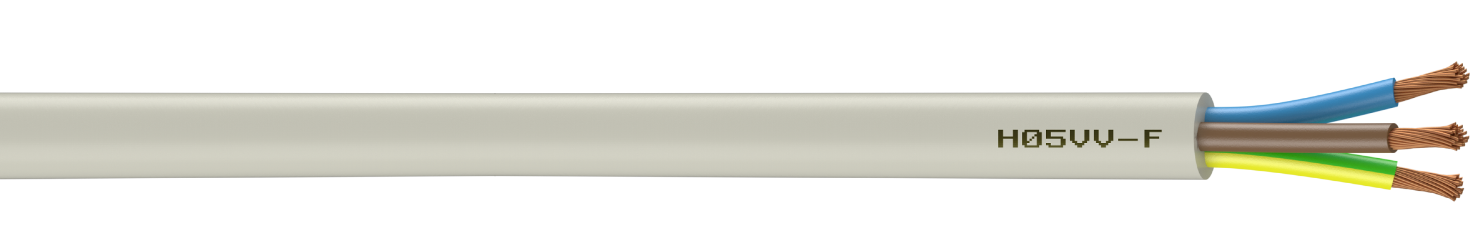 Câble électrique 3 G 2.5 mm² ho5vvf L.3 m, blanc