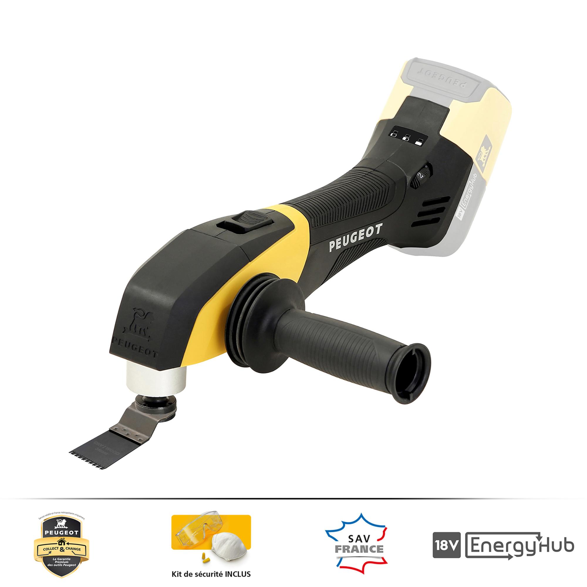 EnergyTool-18V Outil multi-fonctions ss fil 18V, variateur de vit., 5 accessoires, machine nue sans batterie - Garantie 3 ans, SAV++ Collect & Change