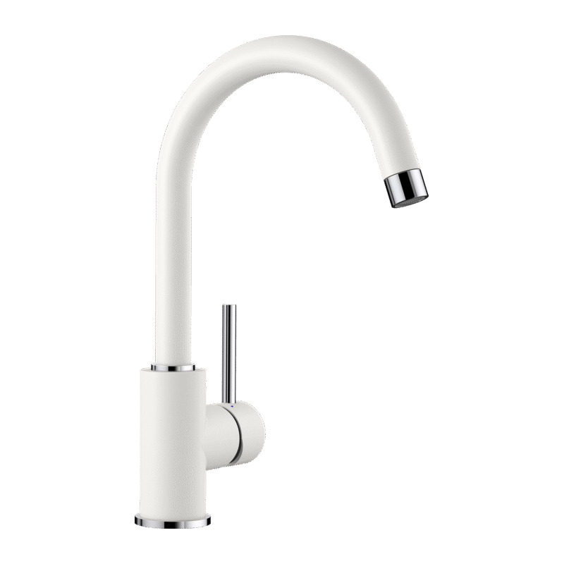 Blanco Mitigeur MIDA en Silgranit avec col de cygne orientable à 360°, Blanc (519418)