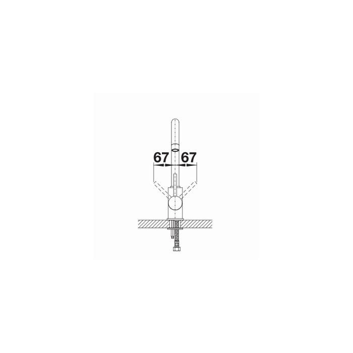 Blanco Mitigeur MIDA en Silgranit avec col de cygne orientable à 360°, Blanc (519418) 3