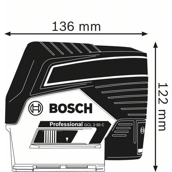 Bosch - Niveau laser points et lignes 4x1,5V LR6 (AA) portée 20m - GCL 2-50 C Professional Bosch Professional 1