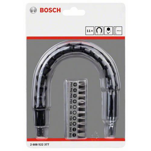 Bosch Accessories Bosch 2608522377 Jeu dembouts 11 pièces vis à fente, vis Pozidriv, cruciforme Phillips, 6 pans 2