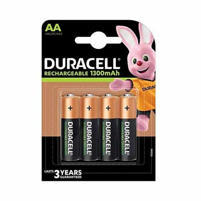 Piles Rechargeables AA DURACELL 1300 mAh 3