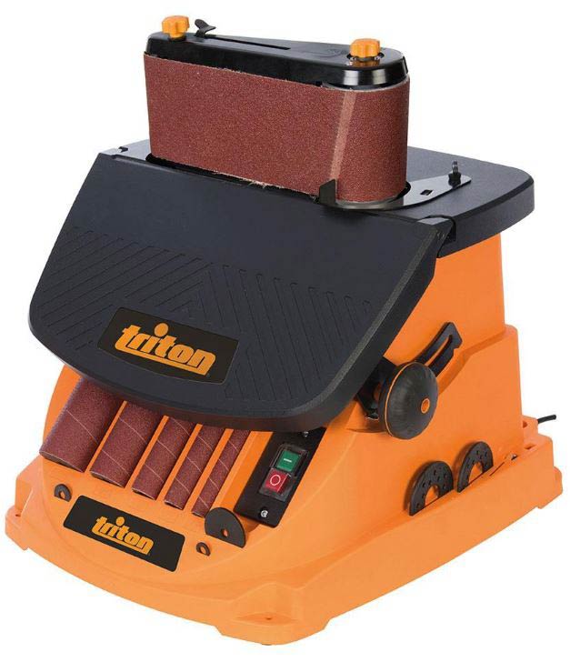 Triton - Ponceuse à bande et à cylindre oscillant 450 W 2 en 1