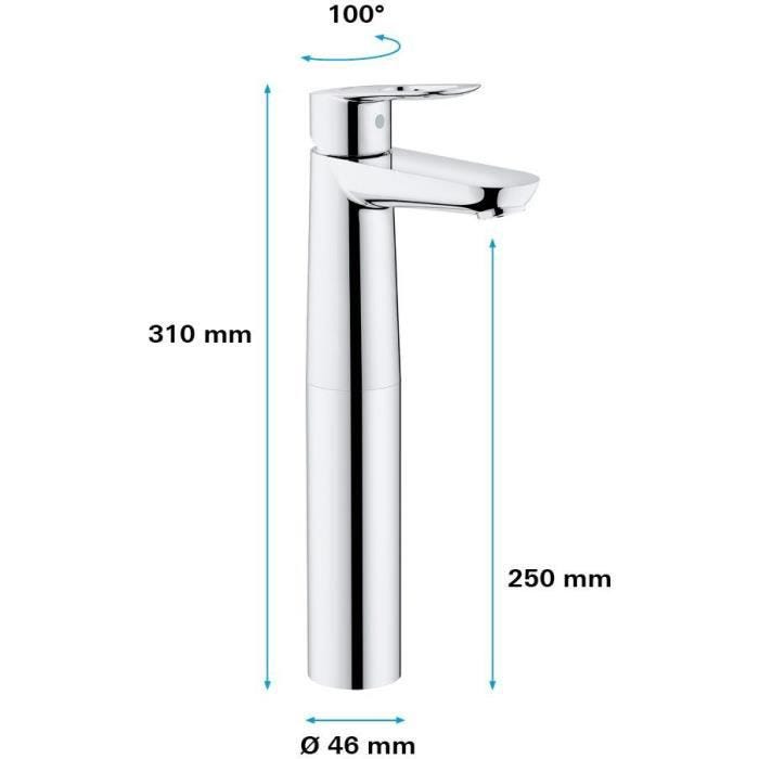 GROHE - Mitigeur monocommande vasque a poser - Taille XL 7