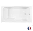 Baignoire bain douche JACOB DELAFON Malice, Acrylique renforcé Blanc brillant, 170 X 90 version droite