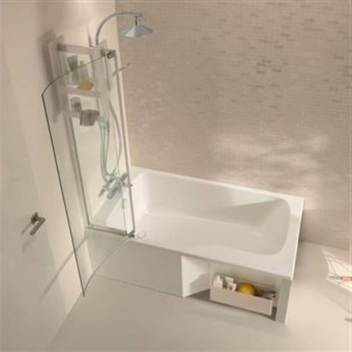 Baignoire bain douche JACOB DELAFON Malice, version gauche | Blanc brillant 170 x 90 1