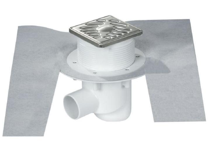 Siphon Docia Sicax pour douche carrelée 100x100mm horizontale Nicoll