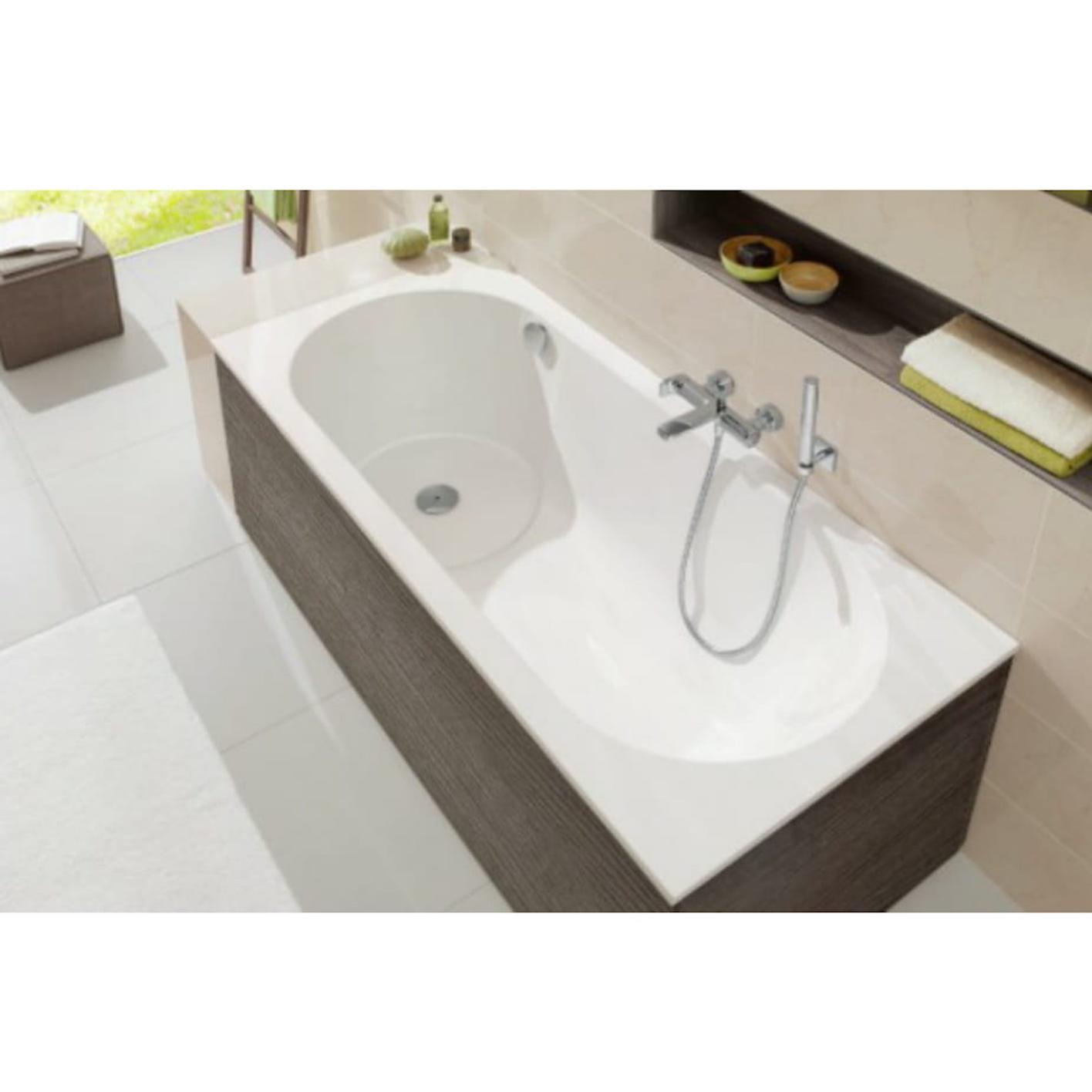 VILLEROY ET BOCH Baignoire droite Libra quaryl, 160 X 70