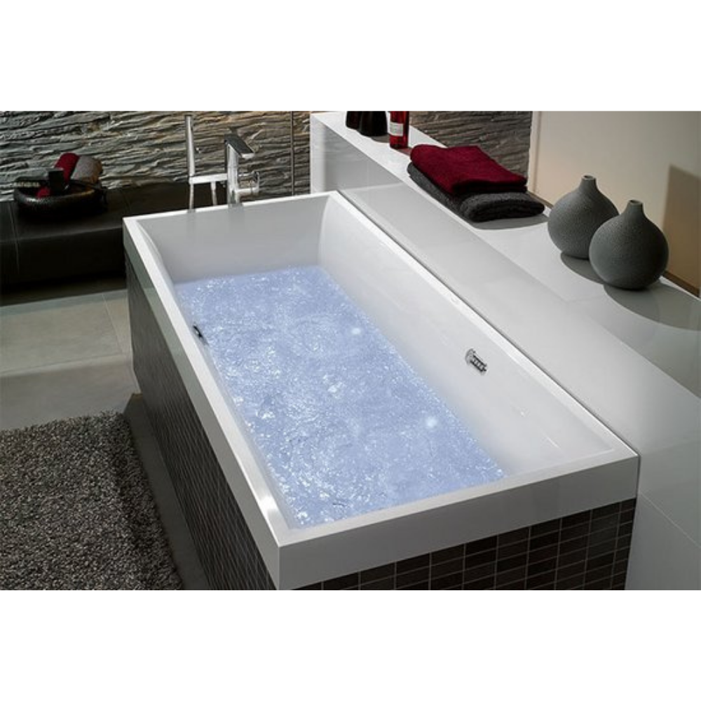 Baignoire Balnéo VILLEROY ET BOCH Squaro Crystal Airpool Confort 180 x 80 cm