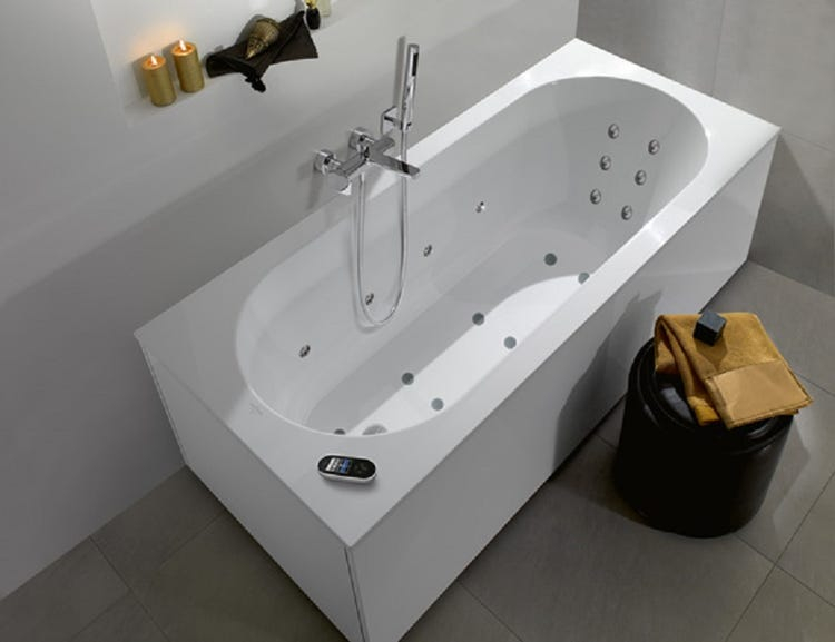 Baignoire Balnéo VILLEROY ET BOCH Oberon Crystal combipool confort 160 x 75 cm