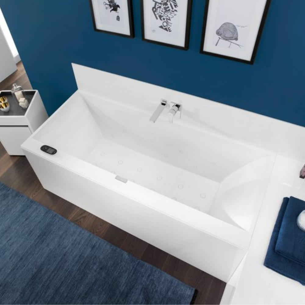 Baignoire Balnéo VILLEROY ET BOCH Squaro Crystal Combipool Confort 170 x 75 cm