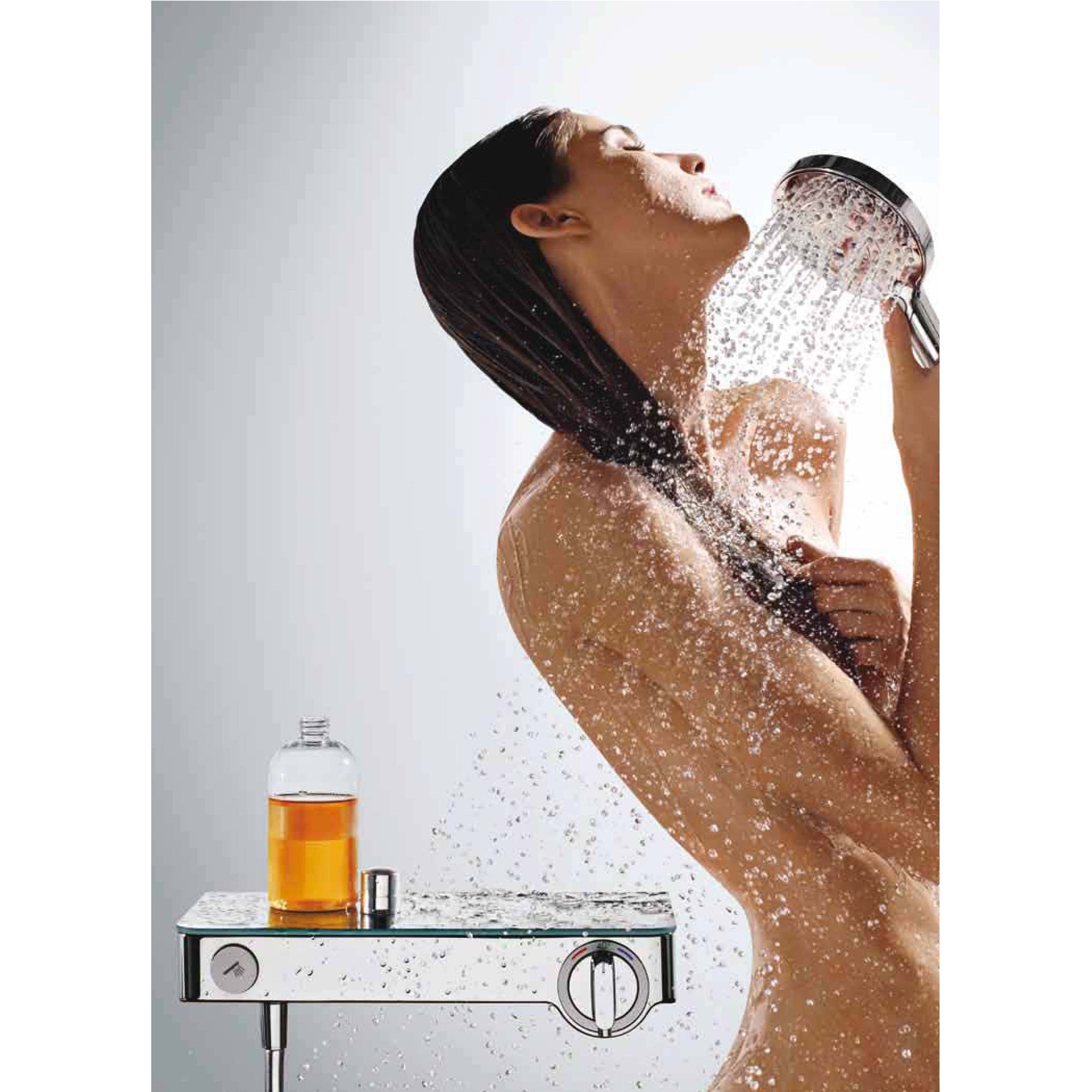 Mitigeur thermostatique douche Shower Tablet Select 300 - Chromé - finition de l'étagère blanche 3