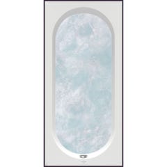 Baignoire Balnéo blanc brillant Oberon Crystal Airpool Confort 160 x 75 cm 2
