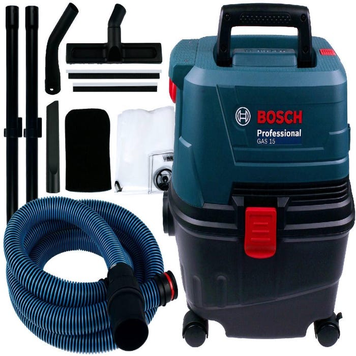Bosch - Aspirateur eau et poussière 15 l 1100W 270 mbar 53 L/sec - GAS 15 PS Bosch Professional 4