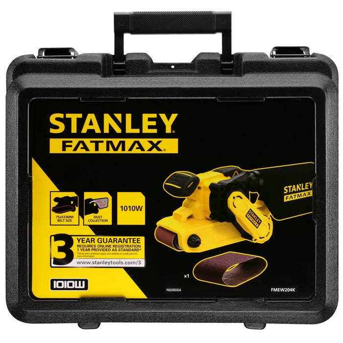 Ponceuse à bande Fatmax 1010 W 533x76 mm avec 1 abrasif et mallette de transport kitbox Stanley 2