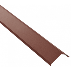 Bande de rive toiture acier galvanisé laqué mat aspect tuile L1,20 m Brun rouge mat, L : 1,20 m 0