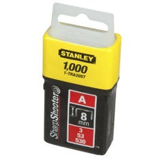 Boîte de 1000 agrafes type A 8mm STANLEY 1-TRA205T 2