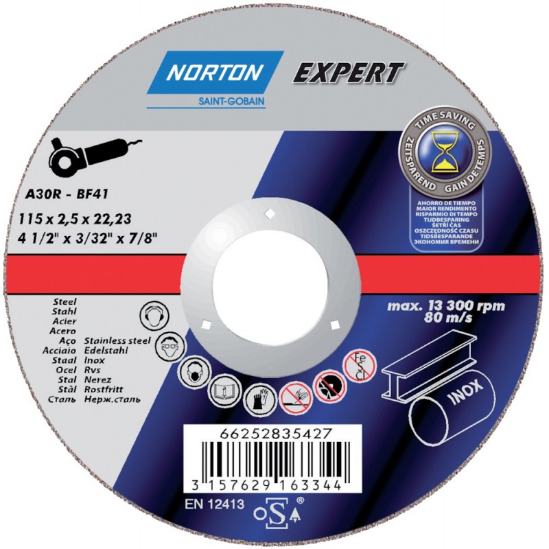 Disque de coupe acier-inox A30R-115x2.5x22.23mm