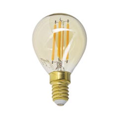 Ampoule LED (P45) / Vintage au verre ambré, culot E14, 3,8W cons. (30W eq.), 350 lumens, lumière blanc chaud