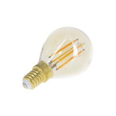 Ampoule LED (P45) / Vintage au verre ambré, culot E14, 3,8W cons. (30W eq.), 350 lumens, lumière blanc chaud 4
