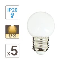 Xanlite - Lot de 5 Ampoules LED, Culot E27, Blanc Chaud, Spécial Extérieur - PACK5EEGRLP 4