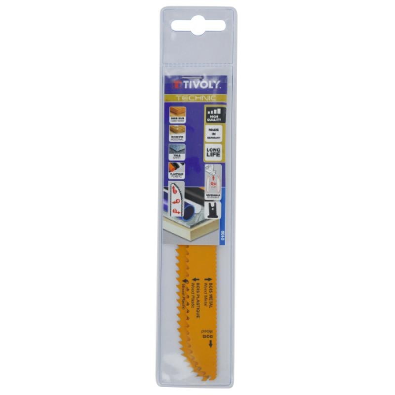 Lames de scie sabre à coupe multidirectionnelle Multi-cutter, longueur 152,5 mm, pas de 2,5 et 4,2 mm, étui de 2 lames