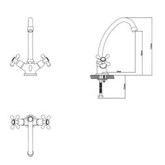 ROUSSEAU Robinet mélangeur mécanique lavabo Beverley 3