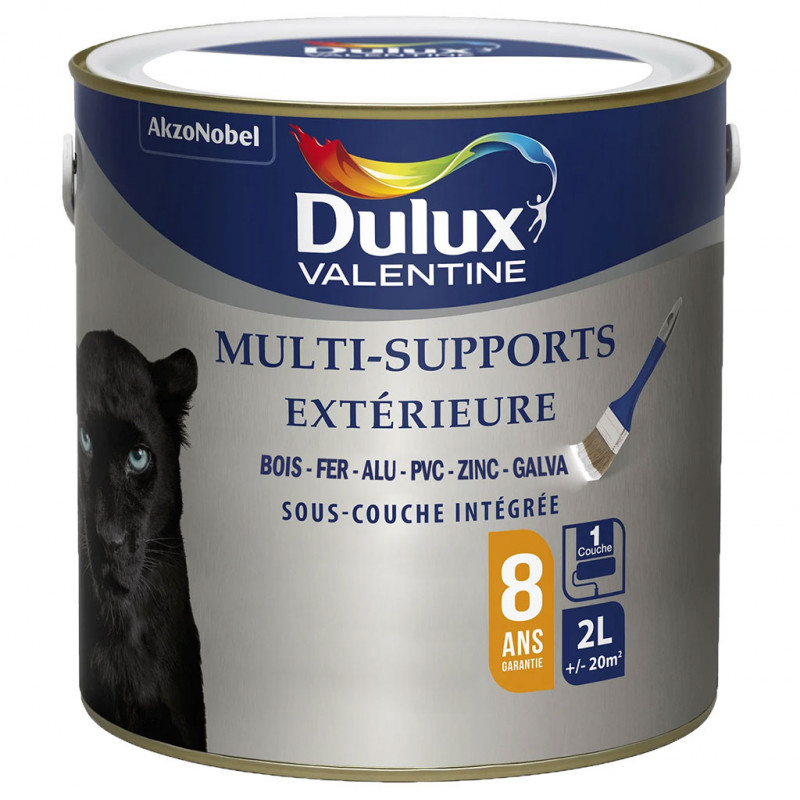 Peinture acrylique multi-supports extérieure 2L DULUX VALENTINE - Couleur: Bleu breton