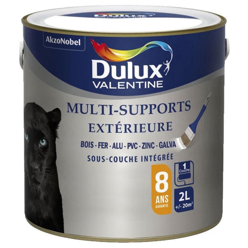 Peinture acrylique multi-supports extérieure 2L DULUX VALENTINE - Couleur: Gris sombre