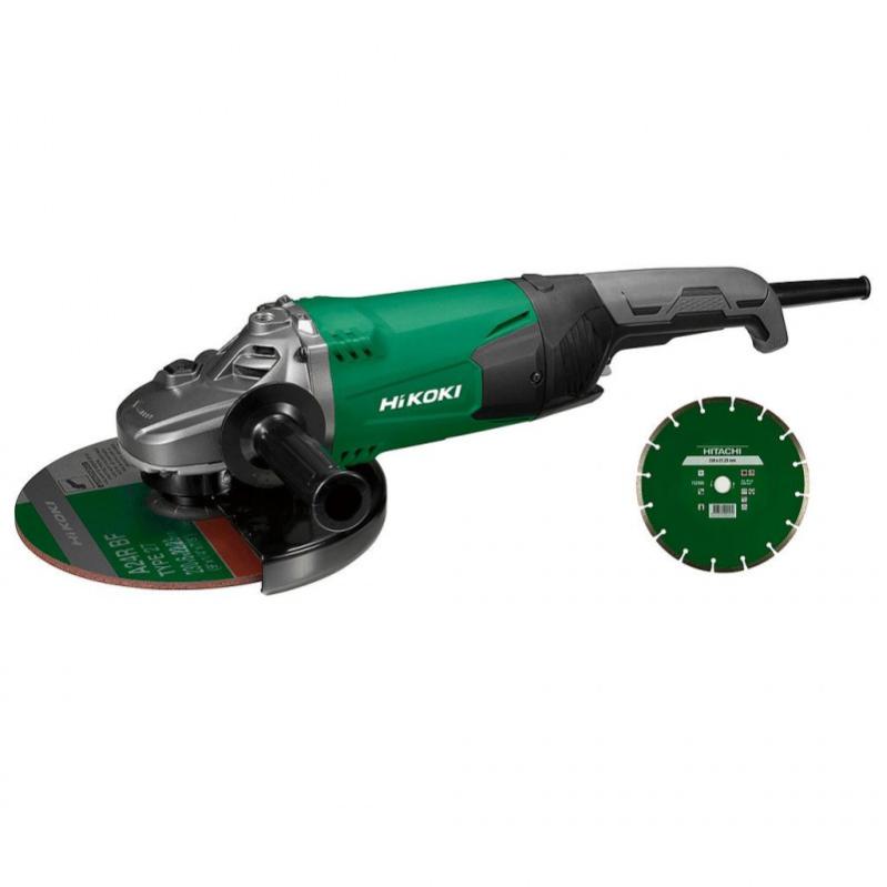 Meuleuse ø 230mm 2200w 6600 t/min + disque diamant hikoki - g23sw2w7z