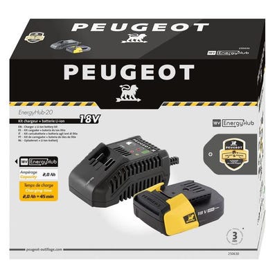 PEUGEOT Chargeur + batterie 2,0Ah - Energyhub 6