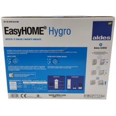 Kit VMC simple flux hygroréglable - EasyHOME HYGRO COMPACT PREMIUM MW ALDES - 11033051 Kit avec centrale VMC + 1 bouche cuisine à déclenchement par 4