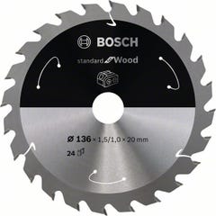 Bosch Lame de scie circulaire Standard pour bois 136 x 1,5 x 20 mm - 24 dents ( 2608837668 ) 6