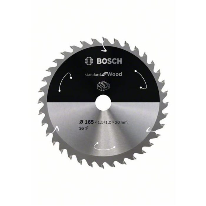 Bosch Lame de scie circulaire Standard pour bois 165 x 1,5 x 20 / 16 mm - 36 dents ( 2608837686 ) 4