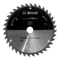 Bosch Lame de scie circulaire Standard pour bois 165 x 1,5 x 20 / 16 mm - 36 dents ( 2608837686 ) 0