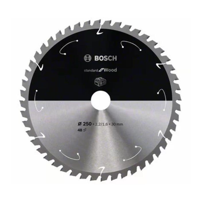 Bosch Lame de scie circulaire Standard pour bois 250 x 2,2 x 30 mm - 48 dents ( 2608837728 ) 0